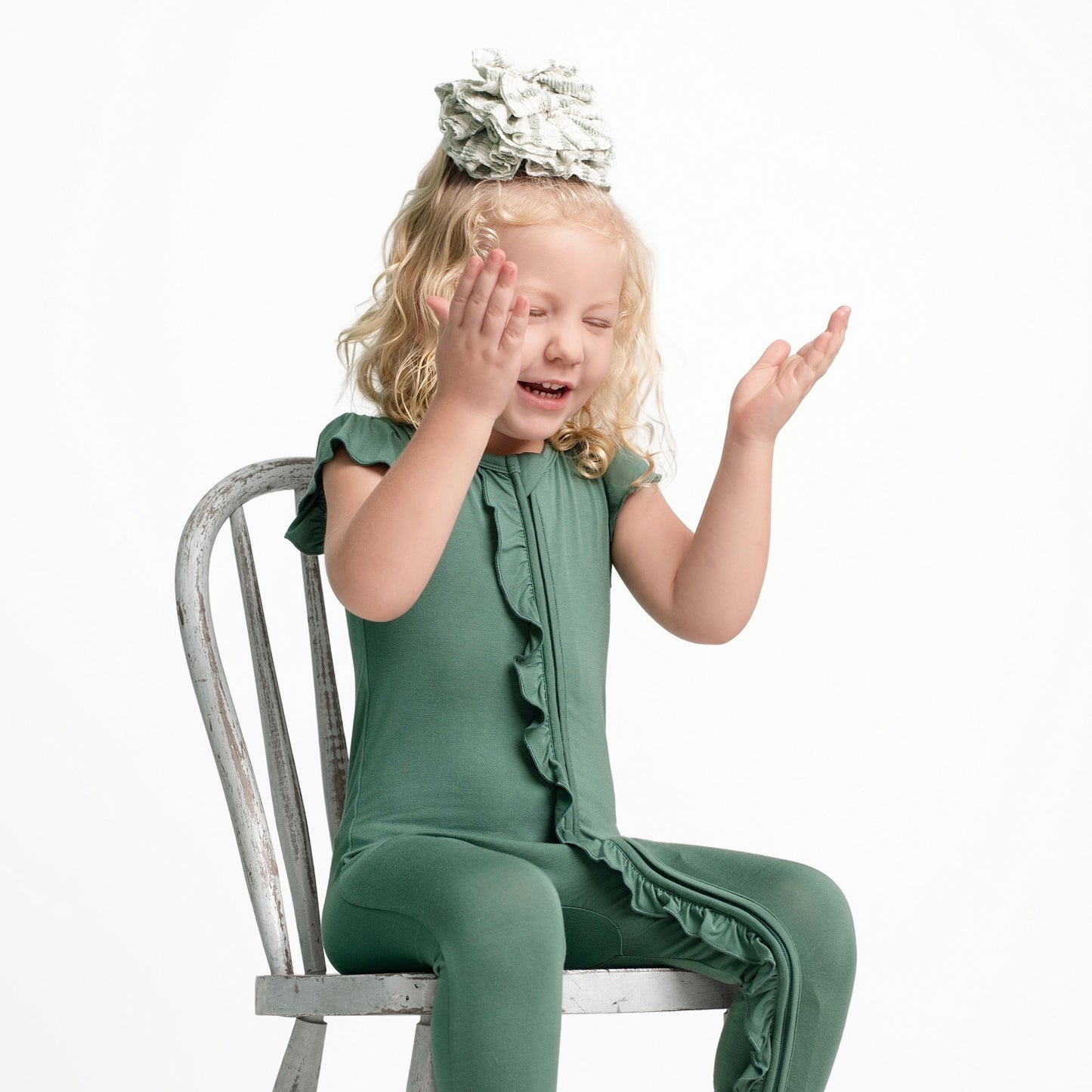 Forest Ruffle Romper