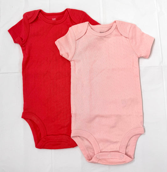 Carter's Pink & Red 2pc Cotton Bodysuit Set - NWOT (6M)