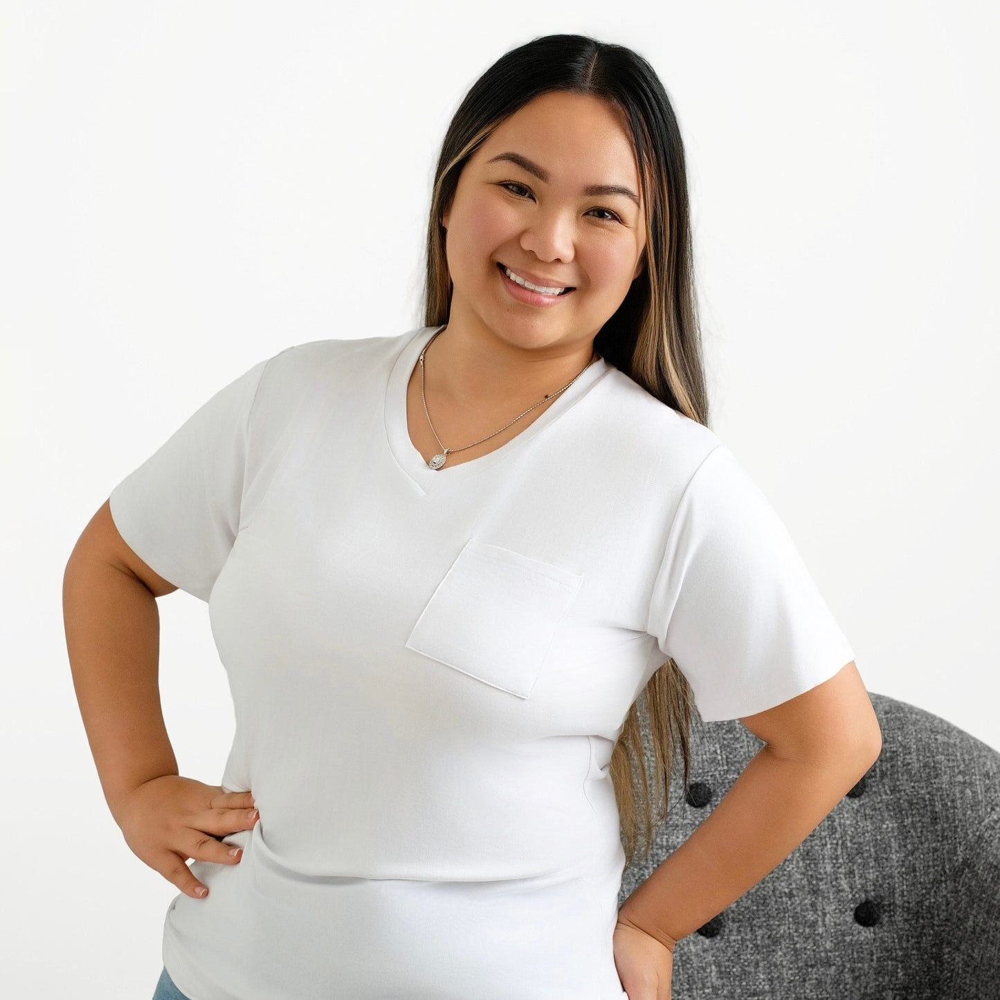 Cloud Short Sleeve V-Neck