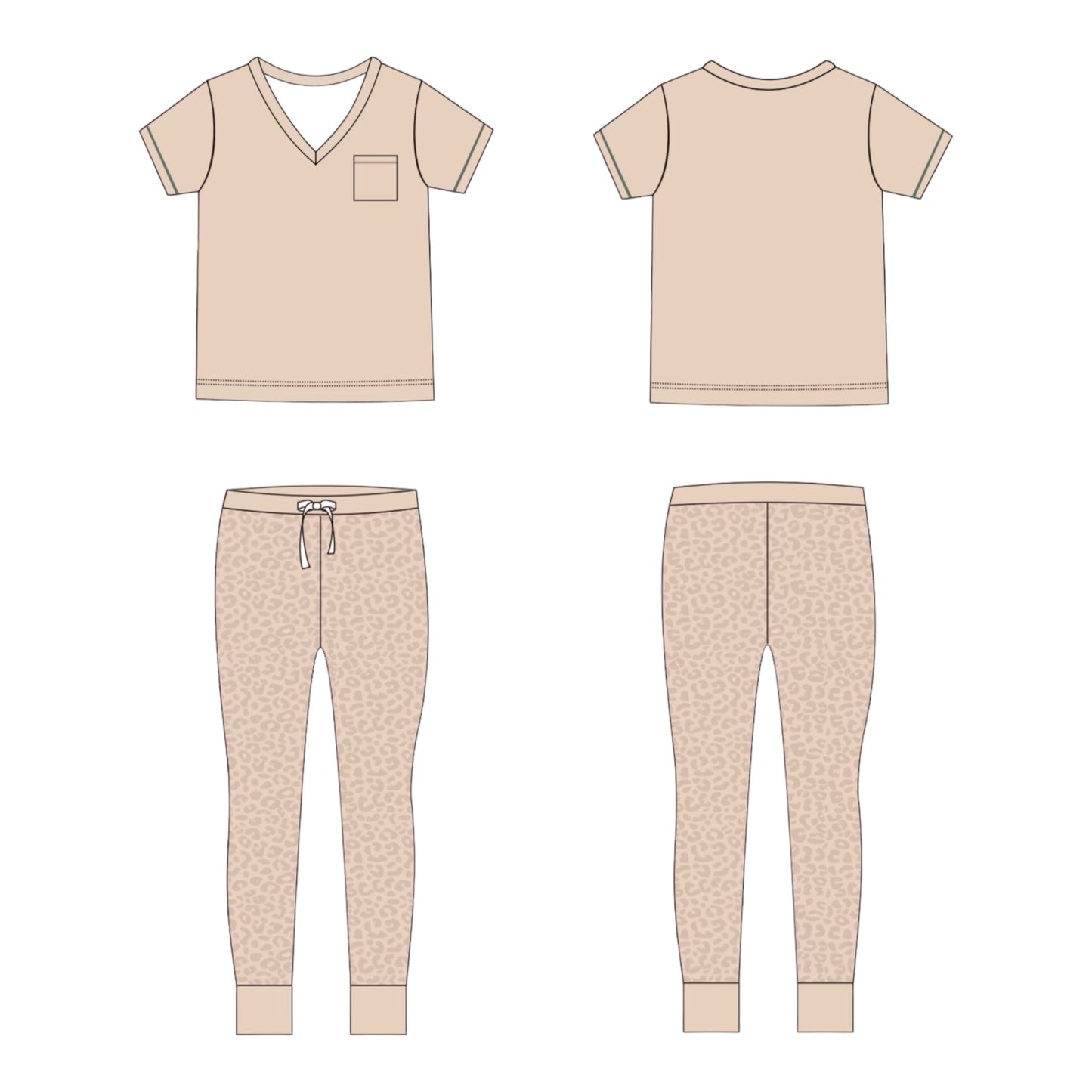 Laura Leopard Adult Lounge 2pc Set