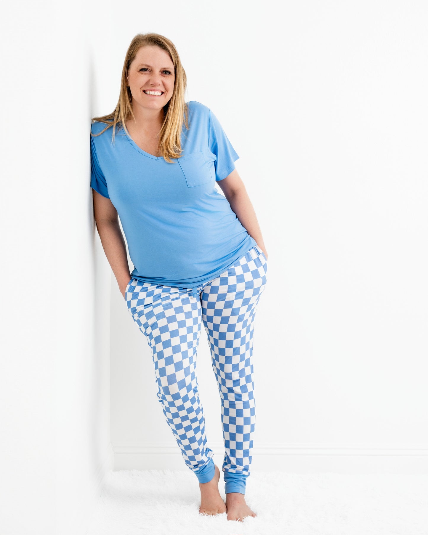 Azure Short Sleeve V-Neck