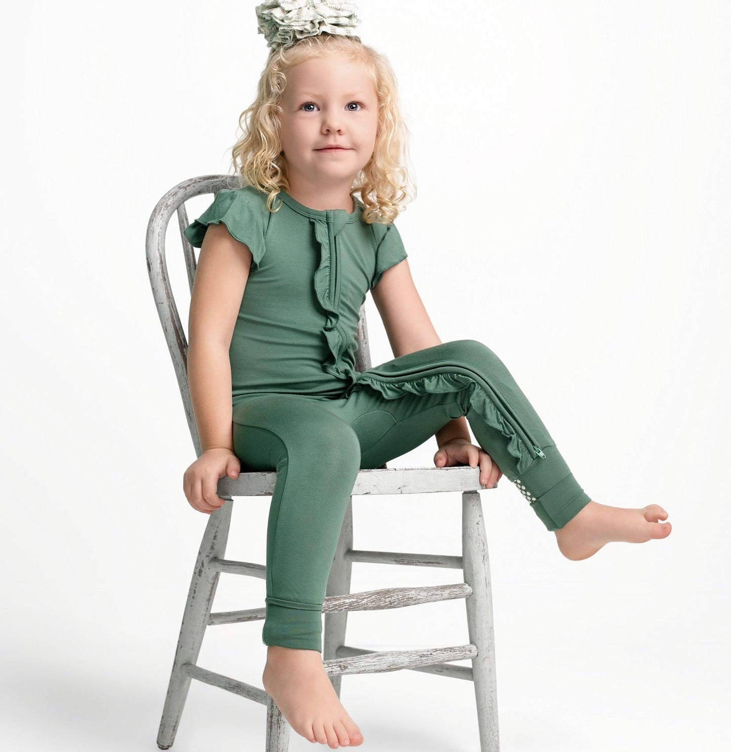 Forest Ruffle Romper