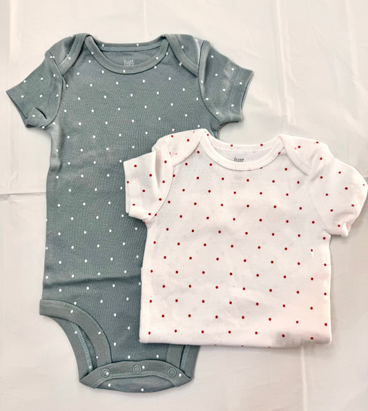 Carter's Blue & White 2pc Cotton Bodysuit Set - NWOT (6M)