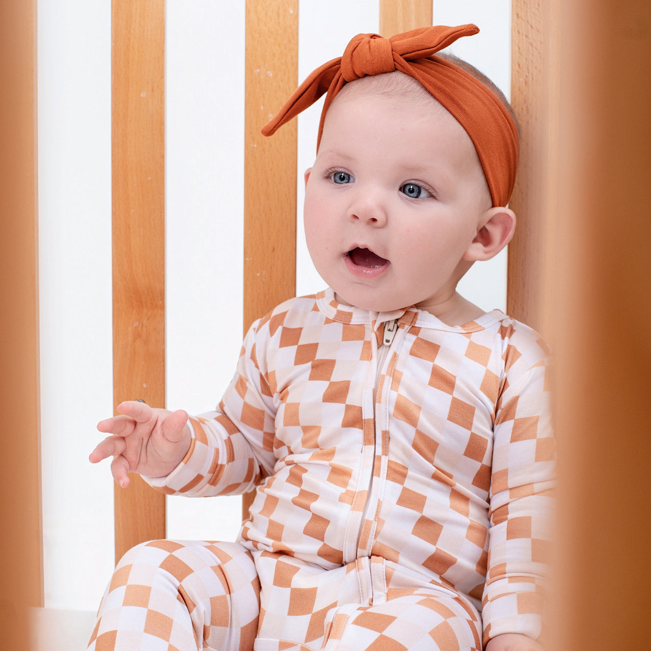 Vanilla Checks Zippy Romper