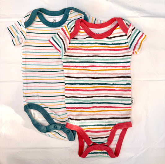 Honest Co Organic Cotton Bodysuit 2pc Set (0-3M)