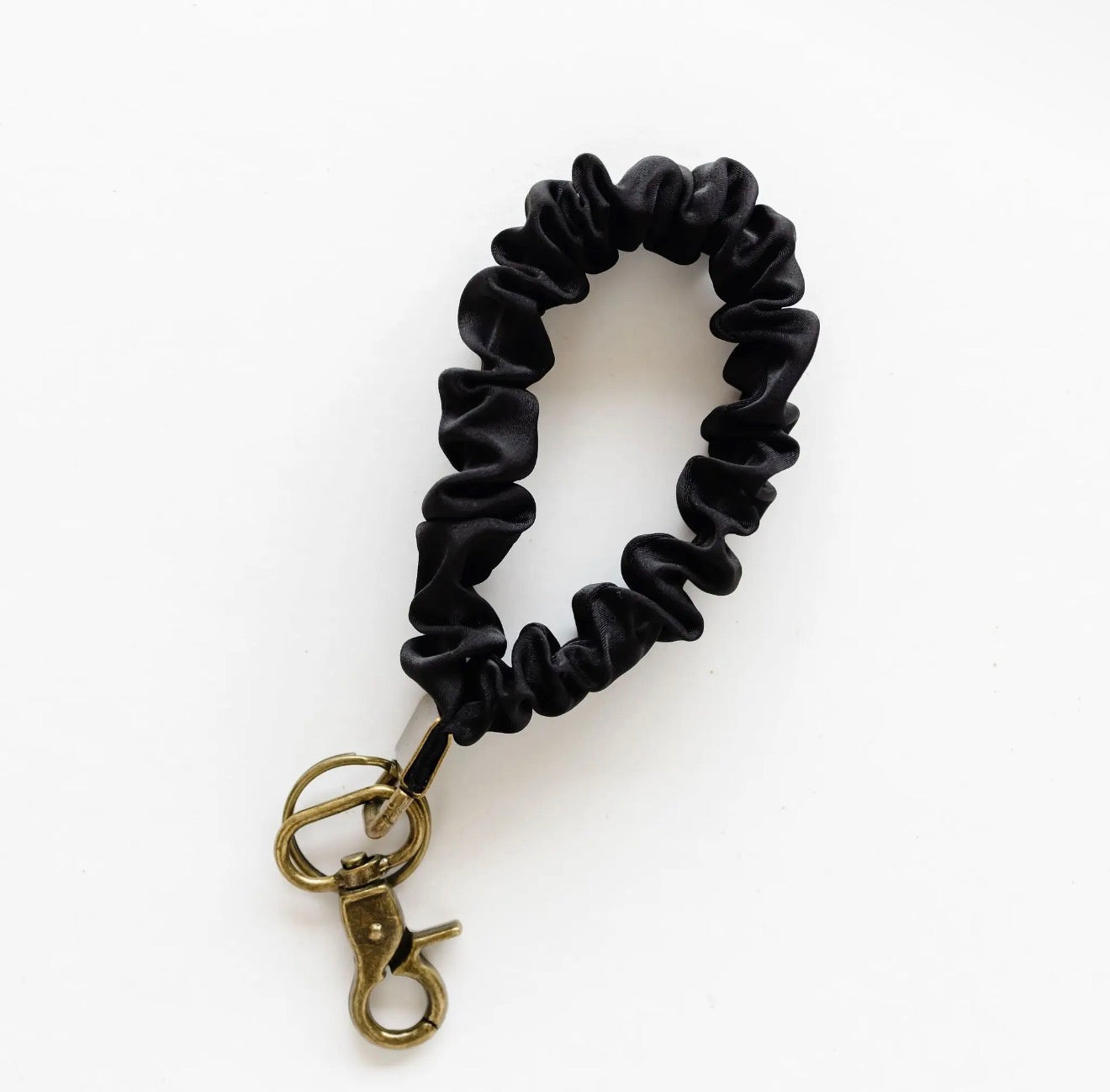 Andi Black Satin Keychain