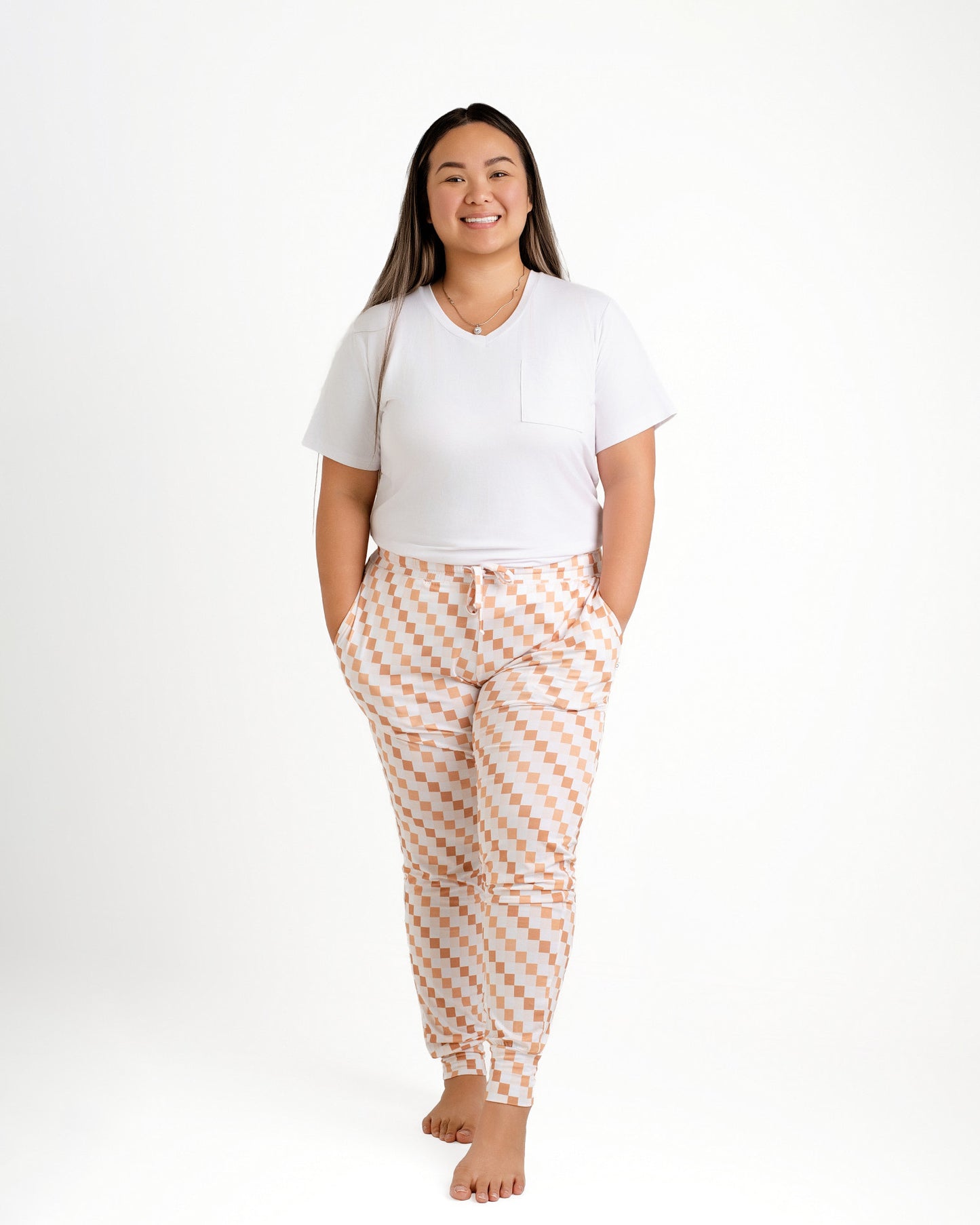 Vanilla Checks Cuffed Joggers