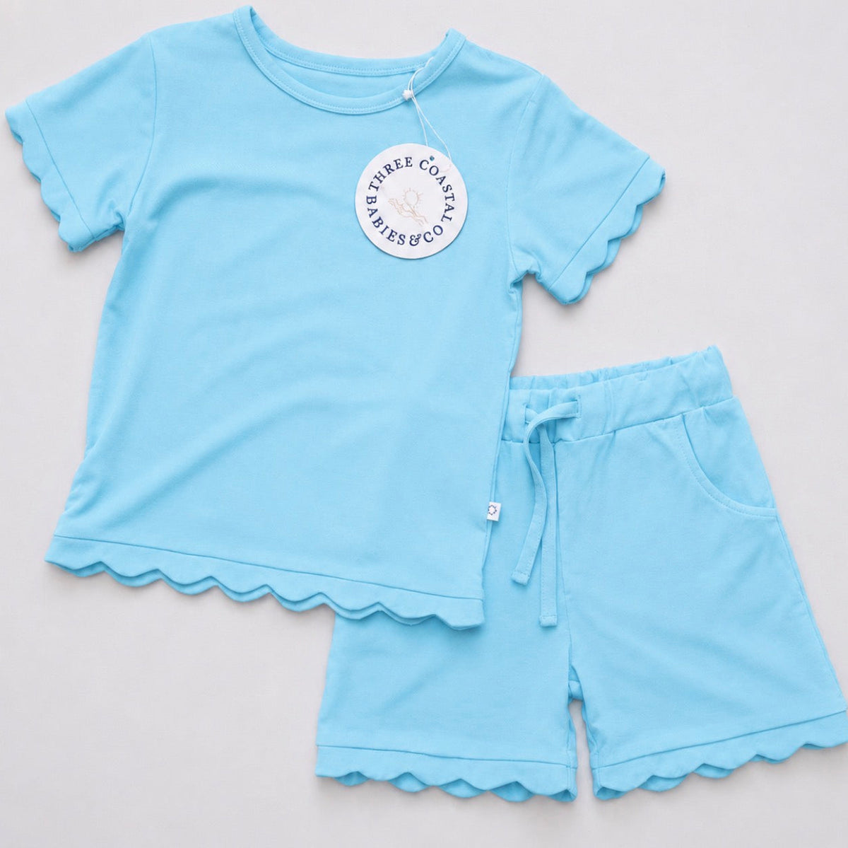 Seabreeze Scallop Shorts Sets