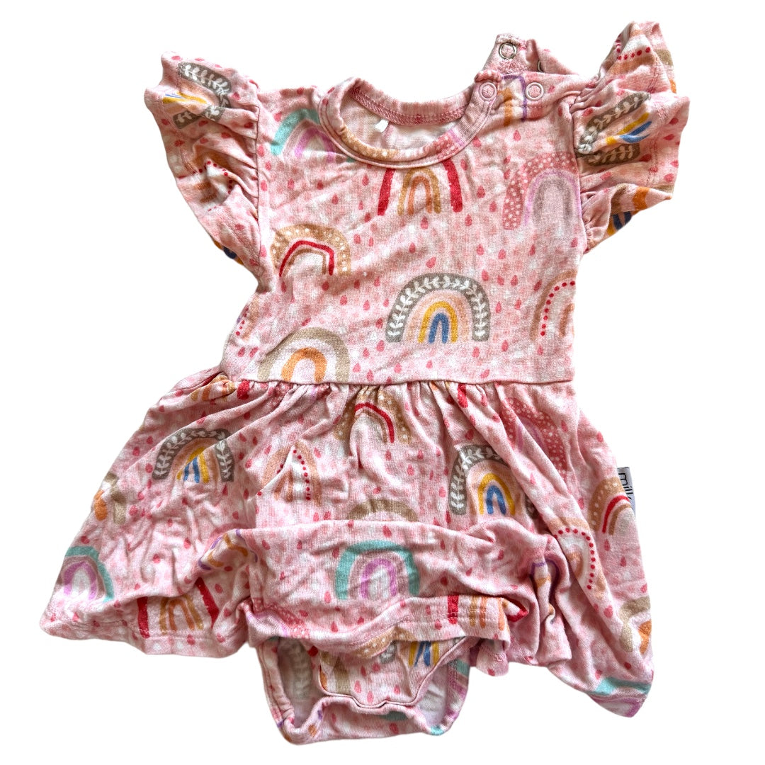 Milk & Coco Bodysuit Twirl Dress (3-6M)