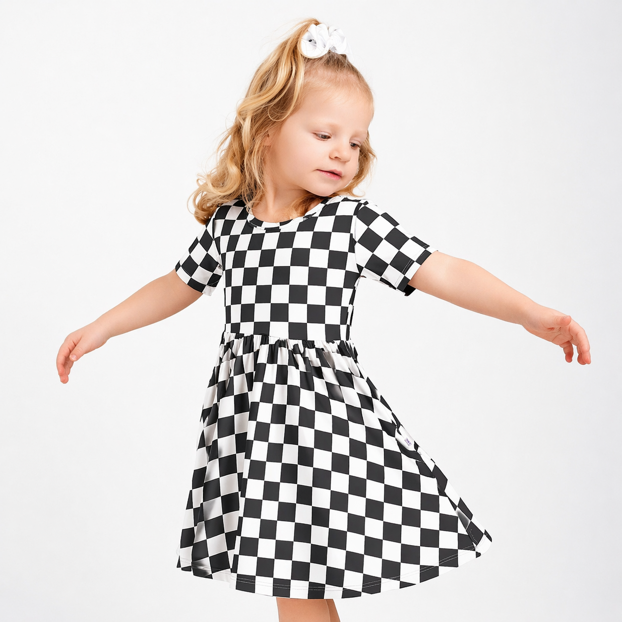 Midnights Checks Twirl Dress
