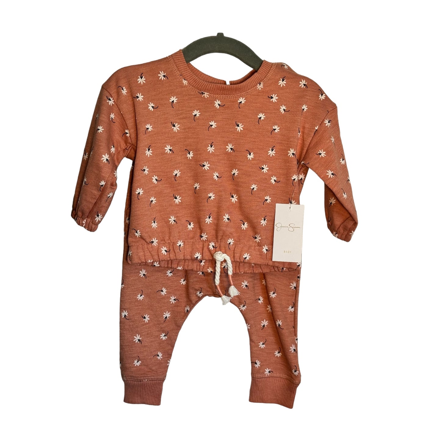 Jessica Simpson Cotton Jogger Set (3-6M)