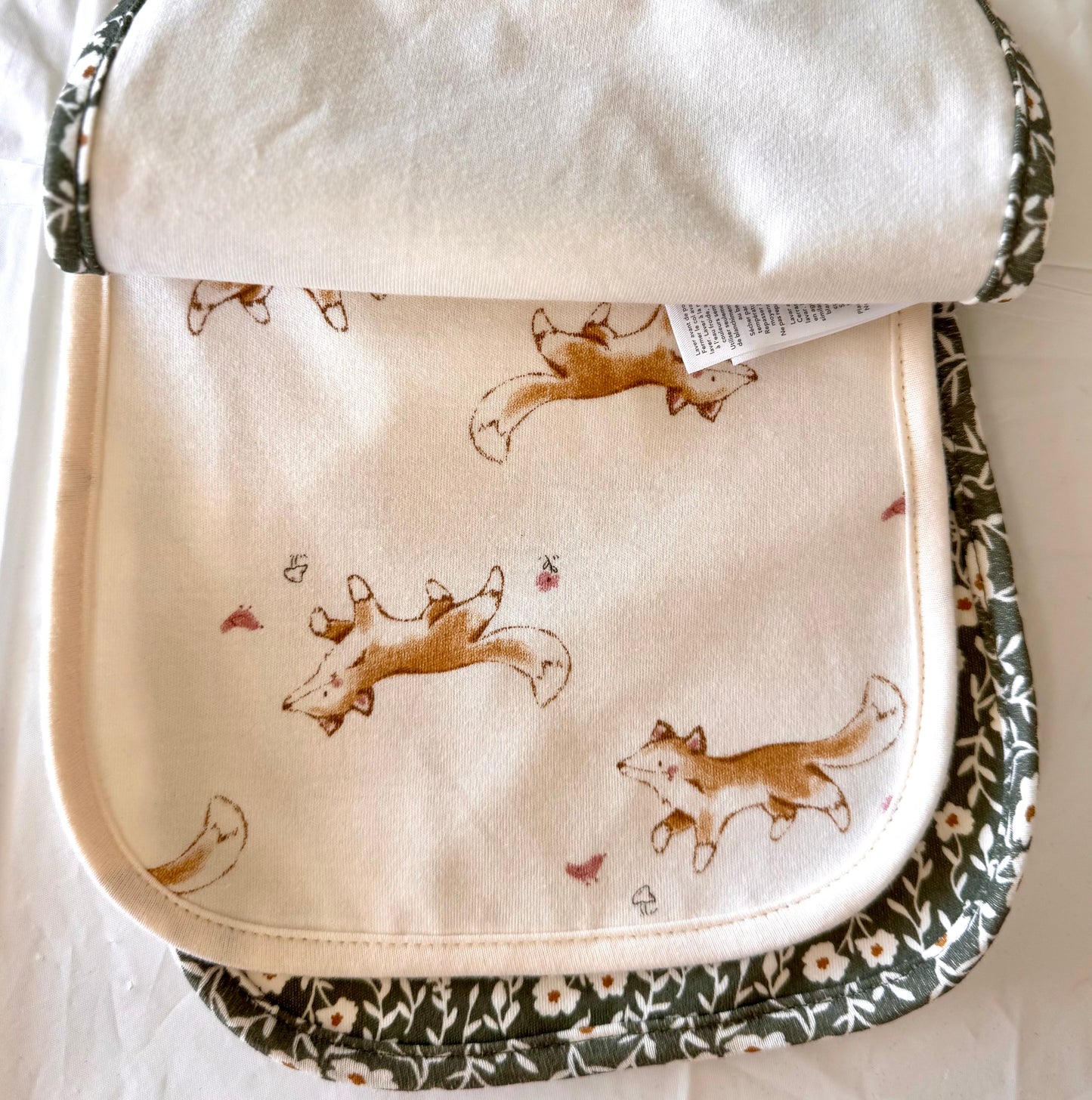 Carters 3 Piece Fox Bibs