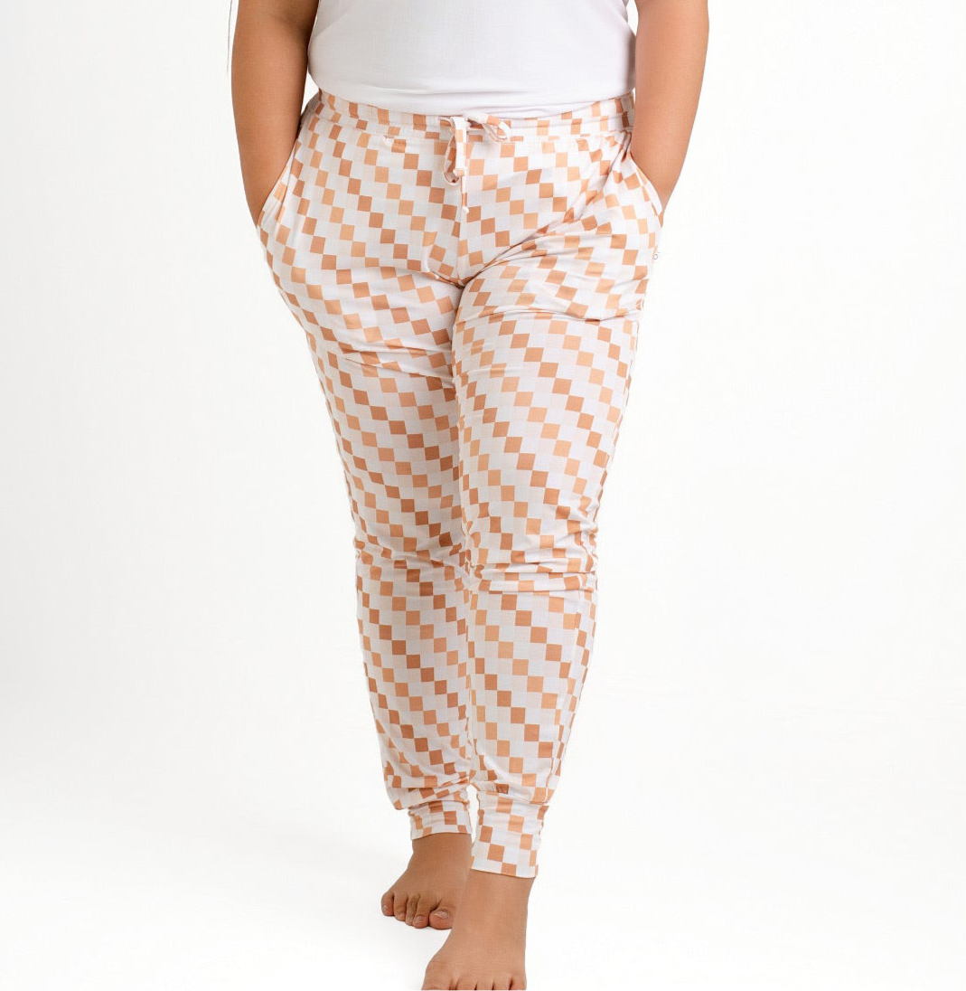 Vanilla Checks Cuffed Joggers