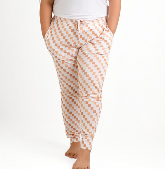 Vanilla Checks Cuffed Joggers