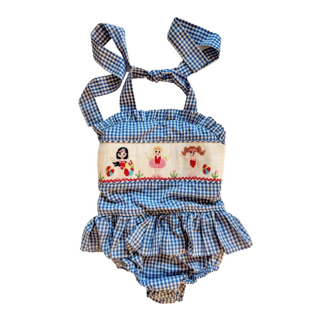 Delany Smocked Bubble Romper (3-6M)