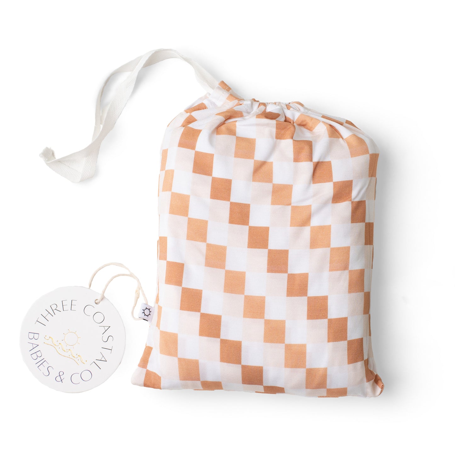 Bamboo Crib Sheets Vanilla Checks