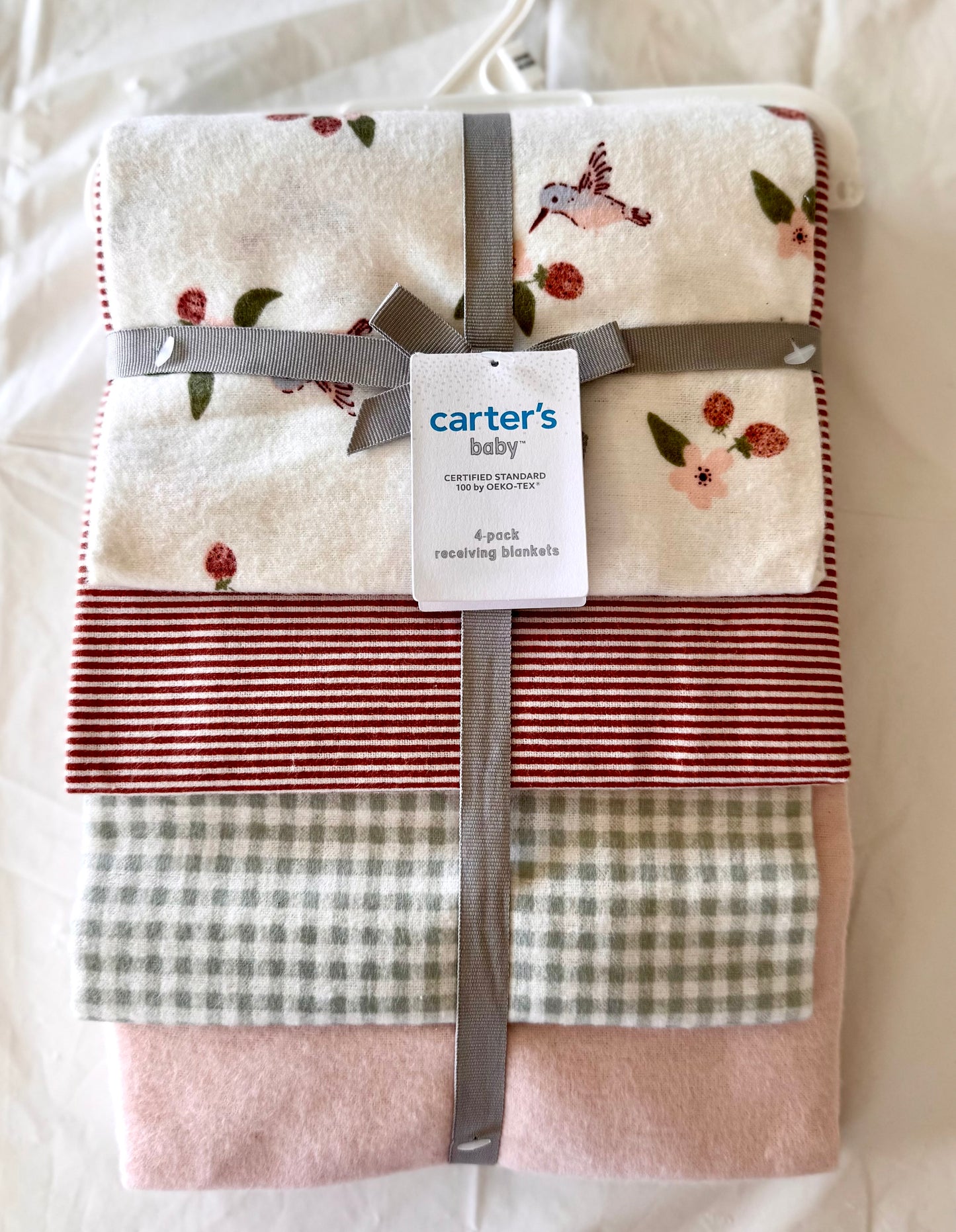 Carters 4pk Microfiber Receiving Blankets