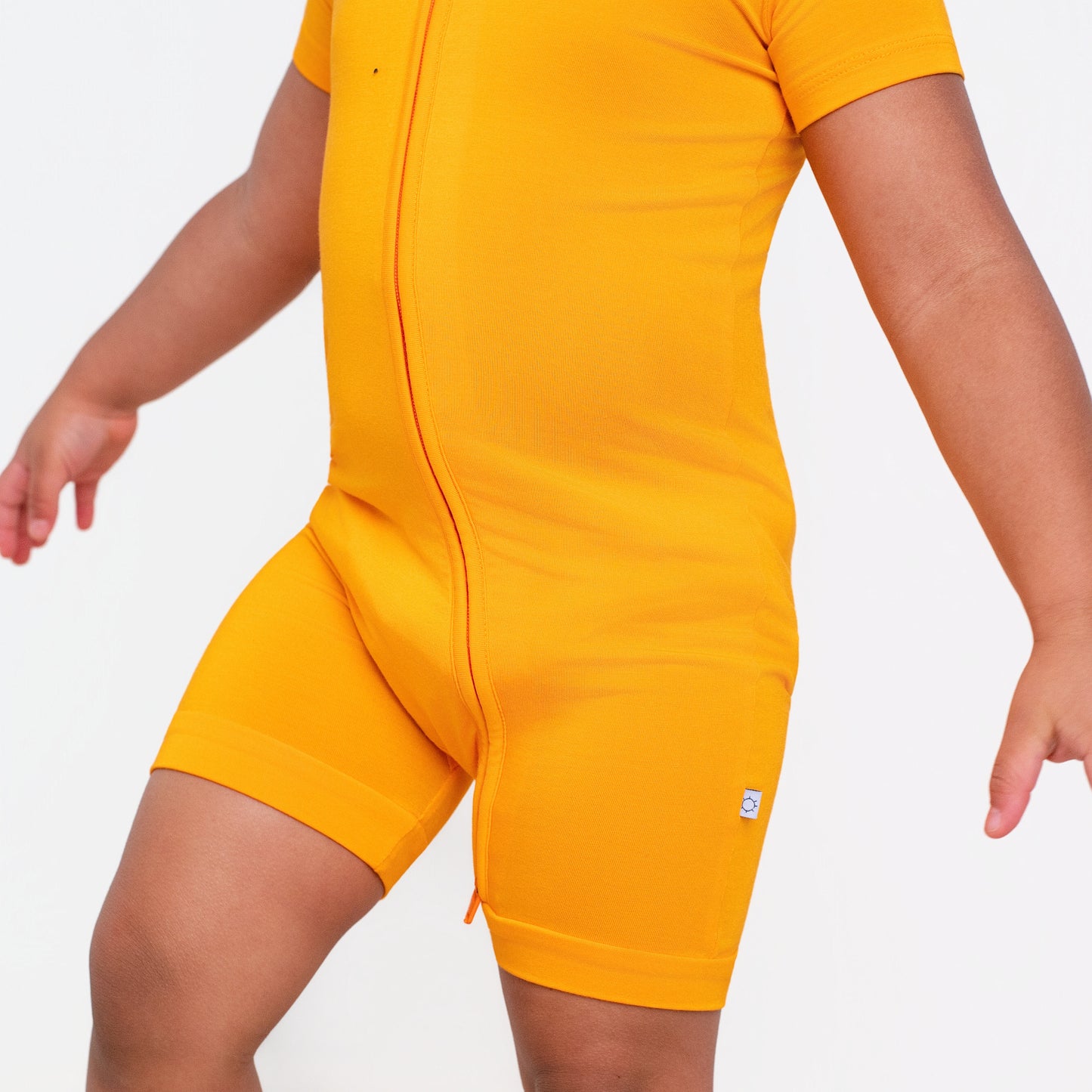 Tangerine Shorty Romper