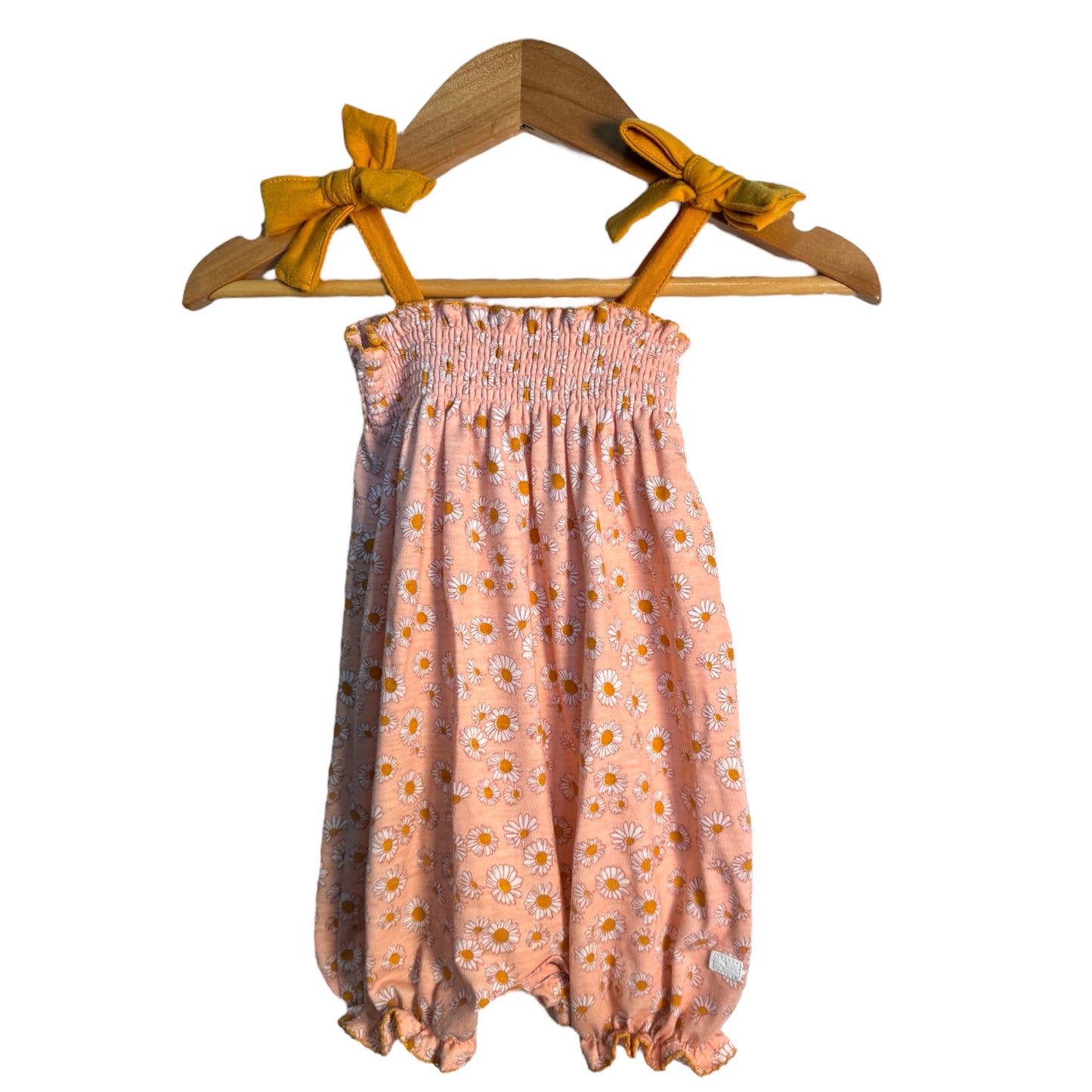 Seven Orange Floral Romper (3-6M)