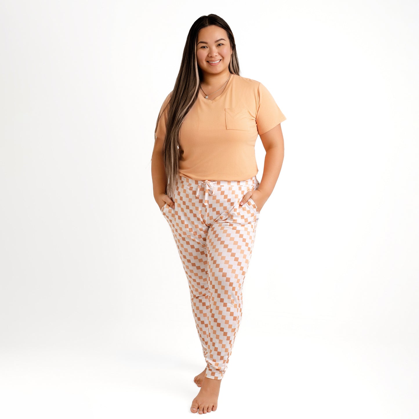 Vanilla Checks Cuffed Joggers