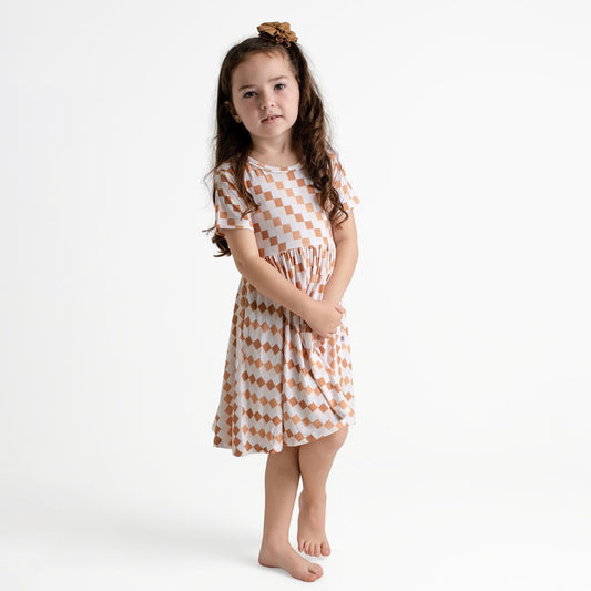 Vanilla Checks Twirl Dress
