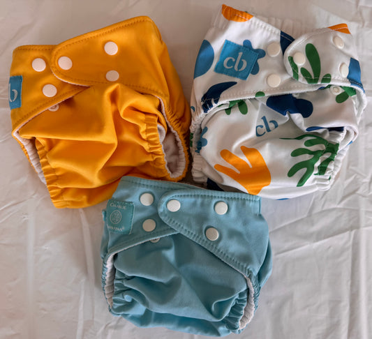 3-pk Charlie Banana One Size Cloth Diaper w/ 1 Insert