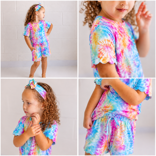 Daze Scallop Shorts Sets