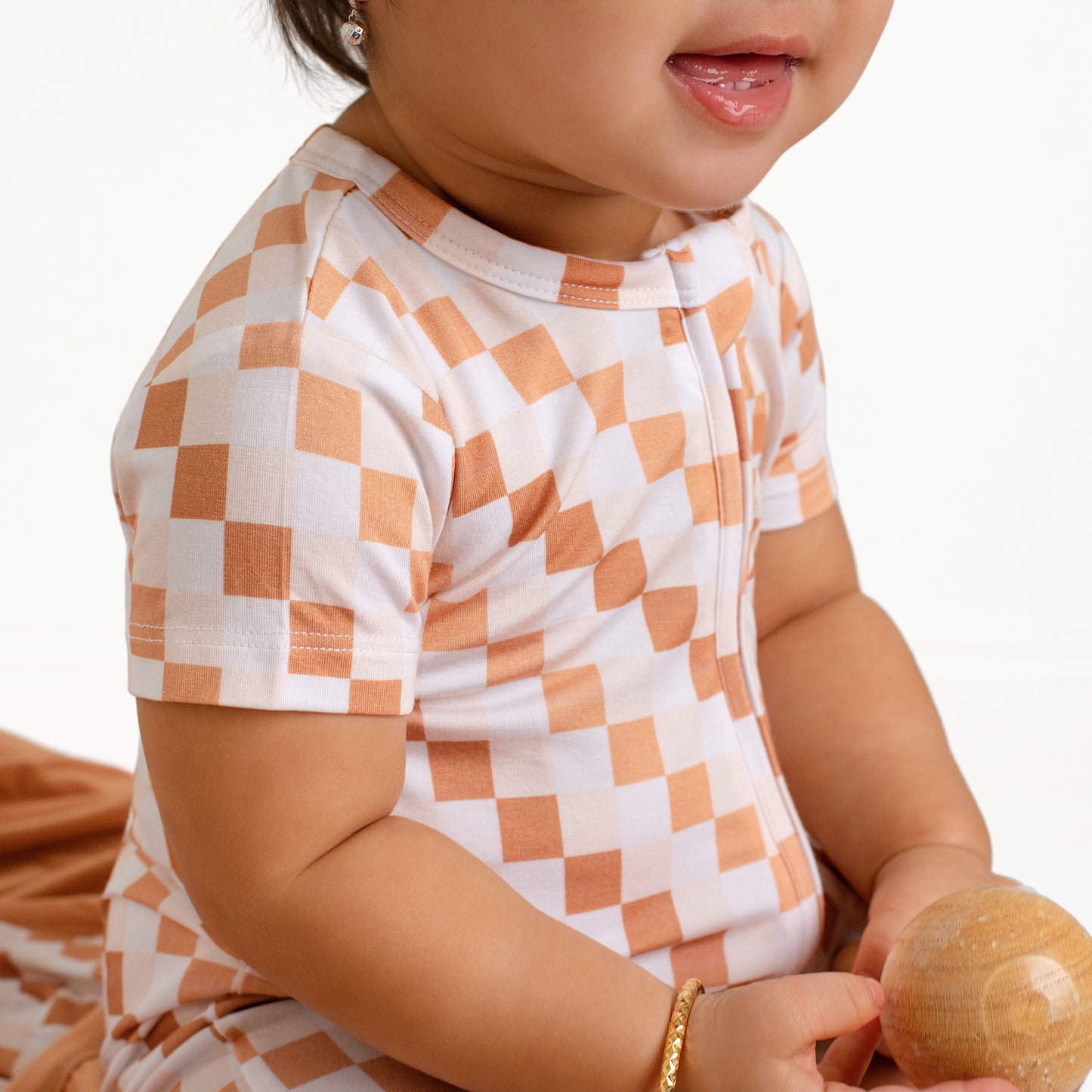 Vanilla Checks Shorty Romper