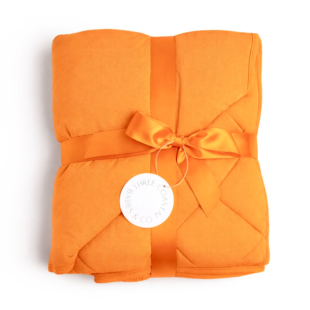 TangerineQuilted Bamboo Blanket