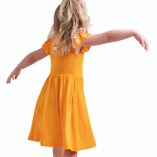Tangerine Twirl Dress
