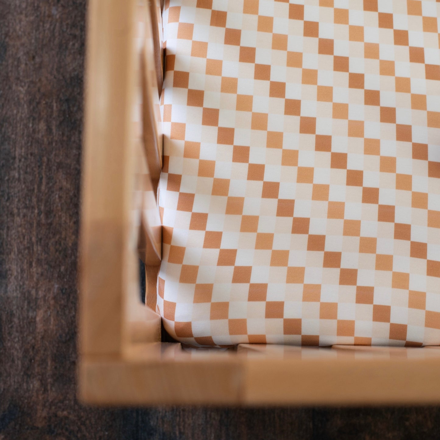 Bamboo Crib Sheets Vanilla Checks