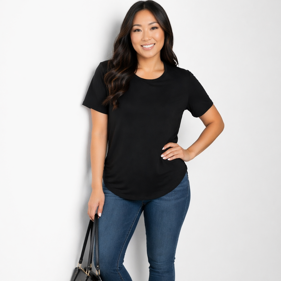 Midnights Short Sleeve Scoop Top