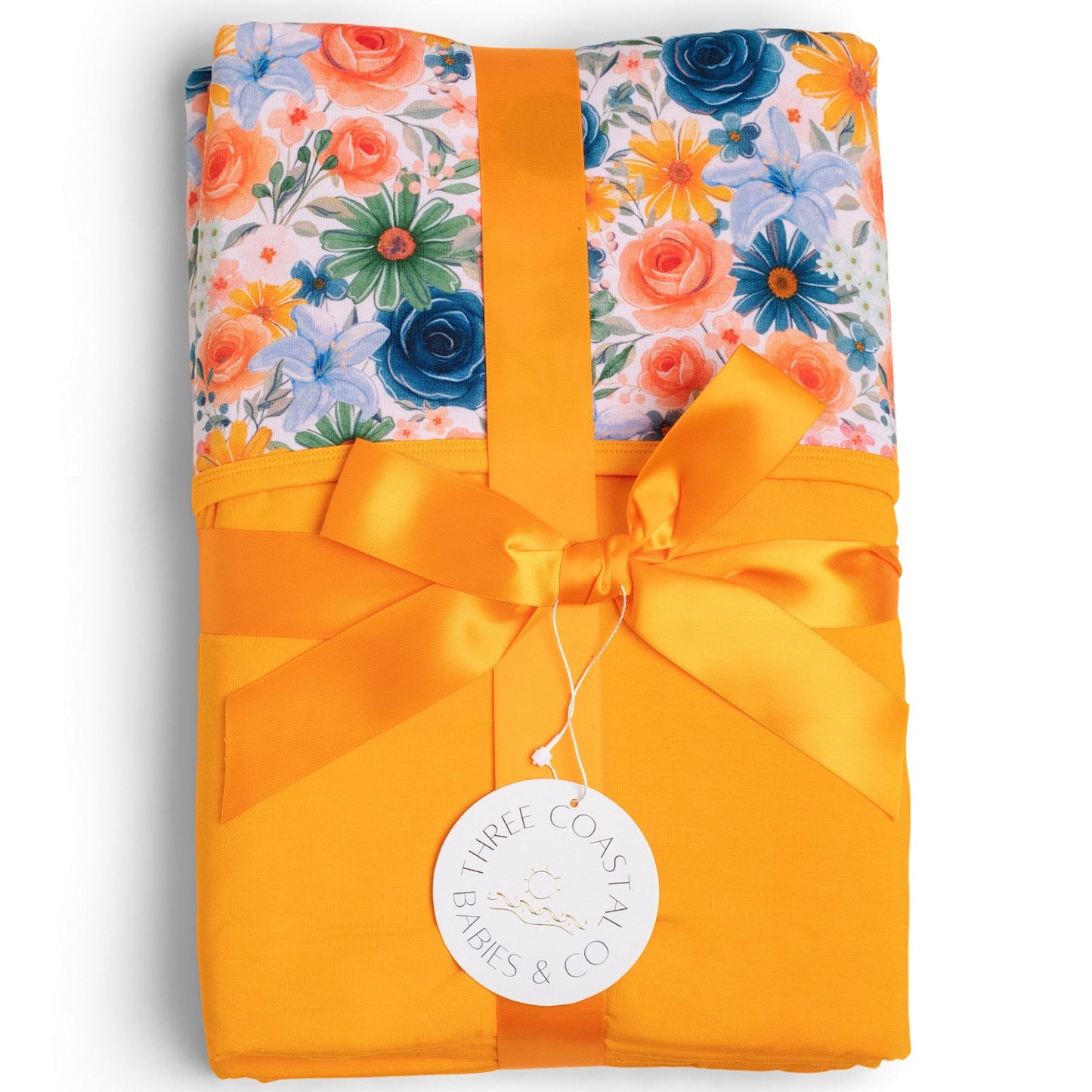 Emilia/Tangerine Triple Layer Bamboo Blanket