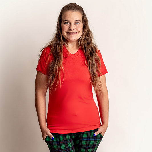 Cardinal Short Sleeve V-Neck