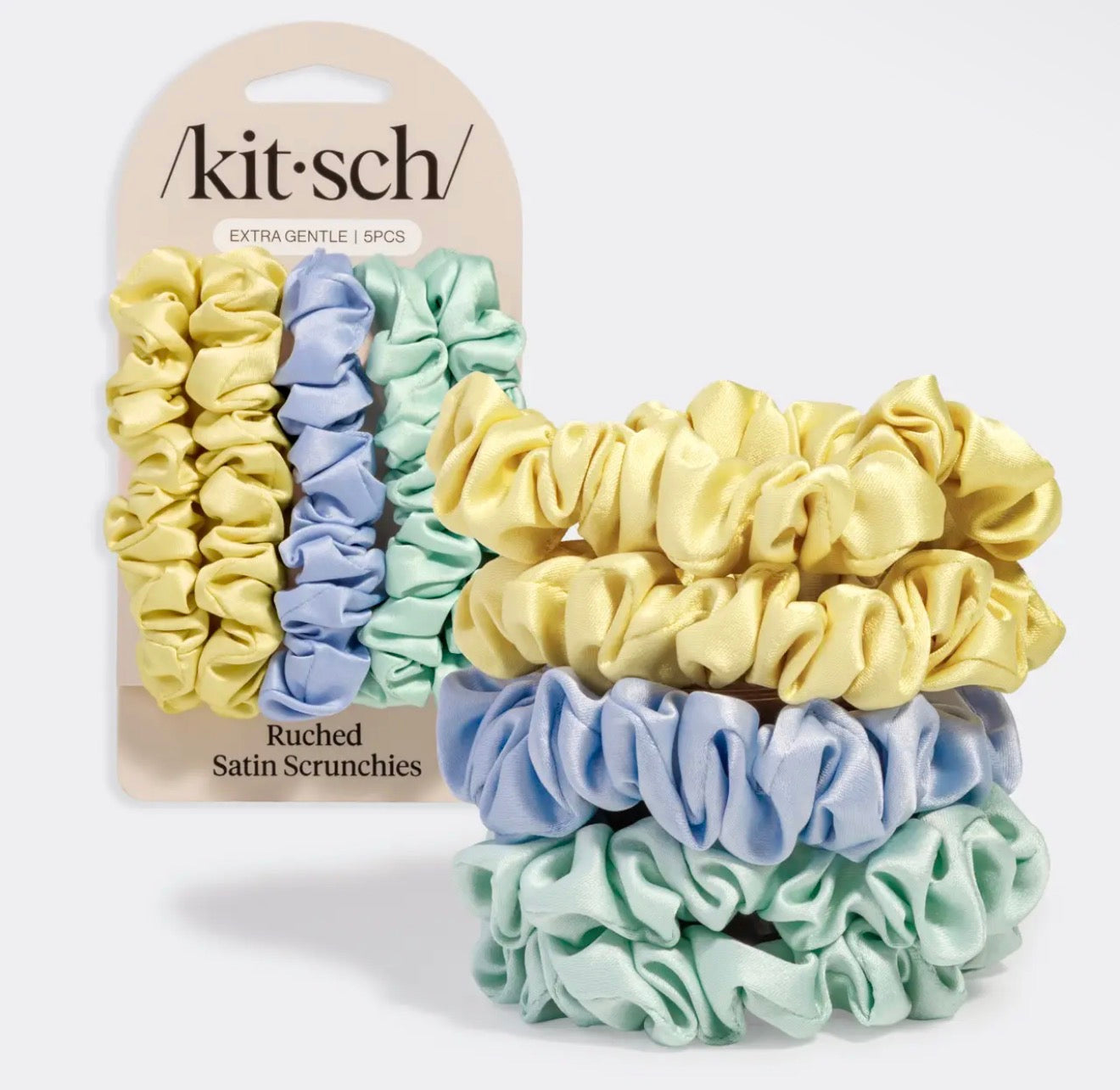 KIT.SCH PETITE SATIN SCRUNCHIES 6PC - SUMMER LIGHTS