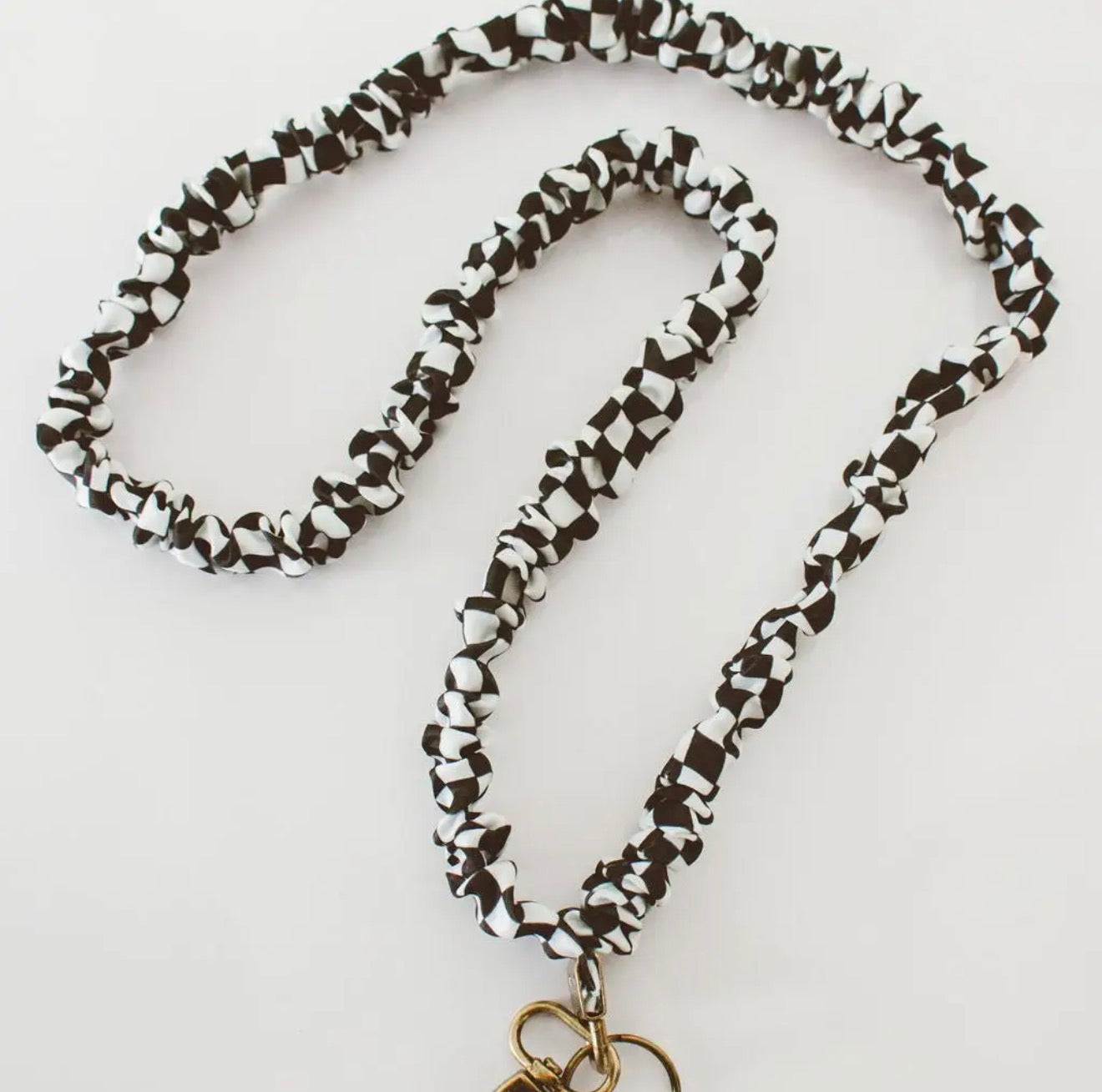 Andi Black Checkerd Lanyard