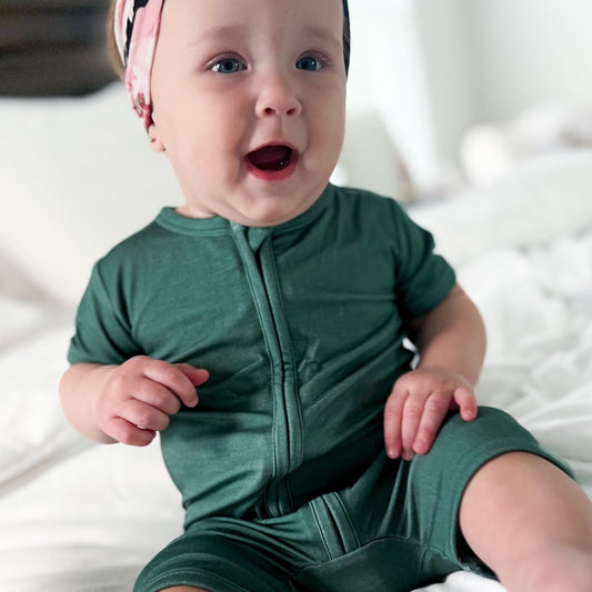 Forest Bamboo Shorty Romper